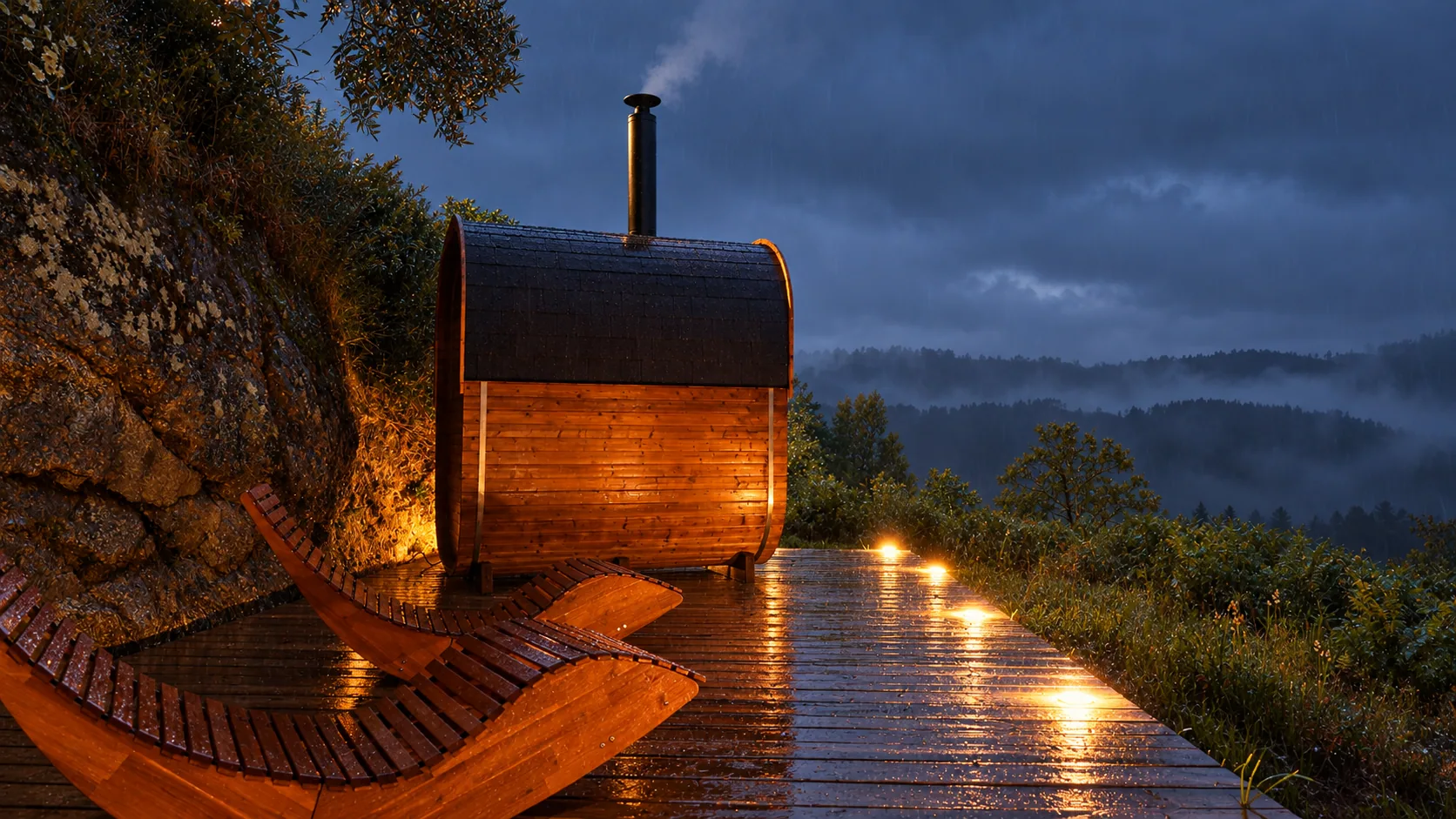 Sauna no inverno